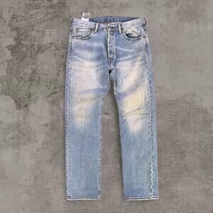Levi’s 501 Jeans Mens 31x30 Faded Distressed Denim Straight Leg Button Fly USA